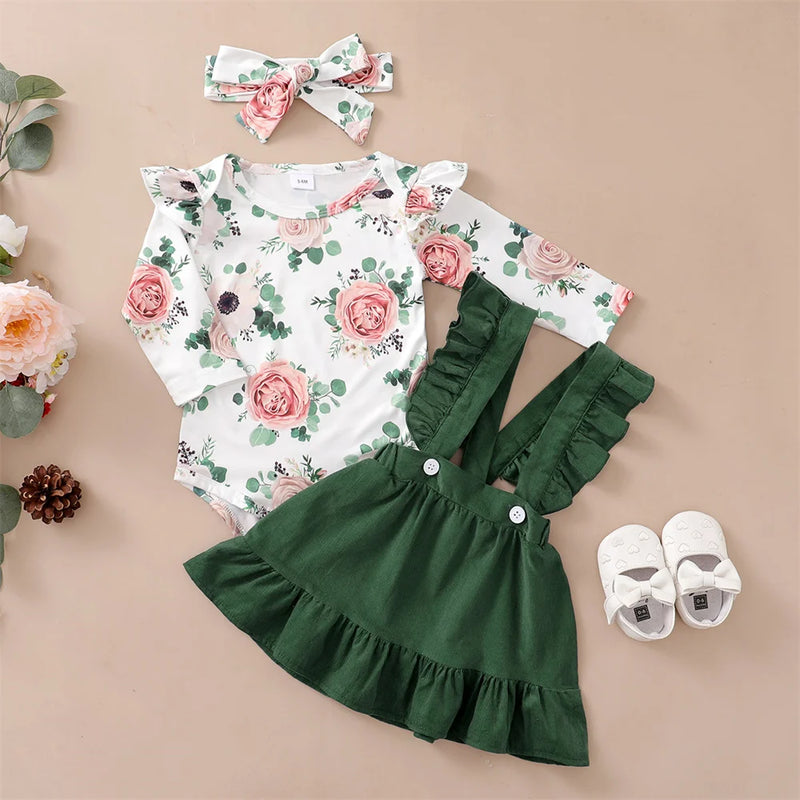 Conjunto 3 peças floral