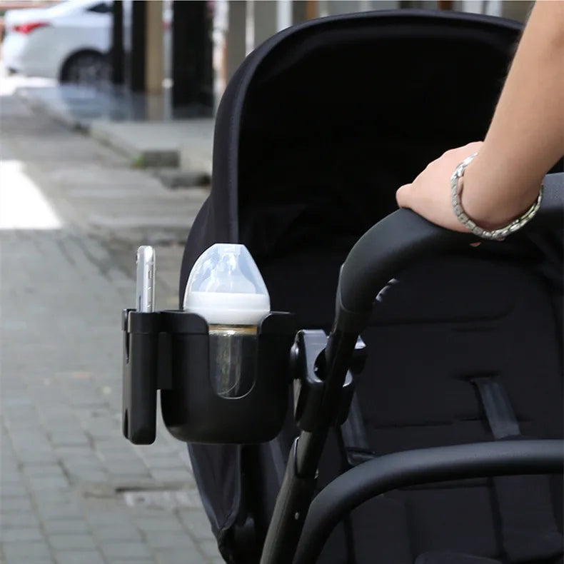 Suporte Porta Celular e Mamadeira Para Carrinho de Bebê 2 em 1