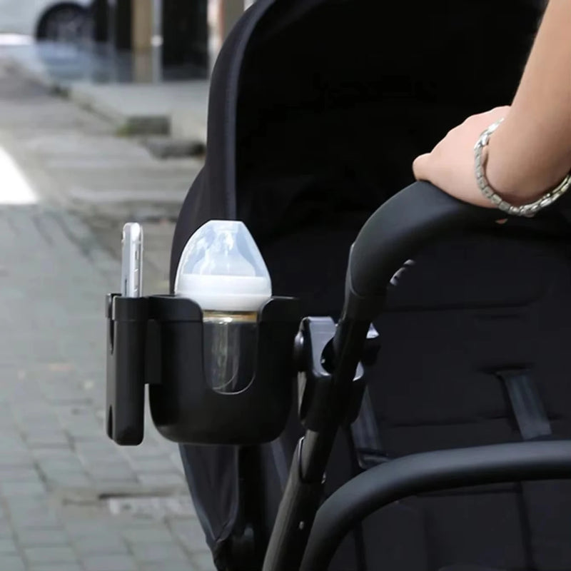 Suporte Porta Celular e Mamadeira Para Carrinho de Bebê 2 em 1