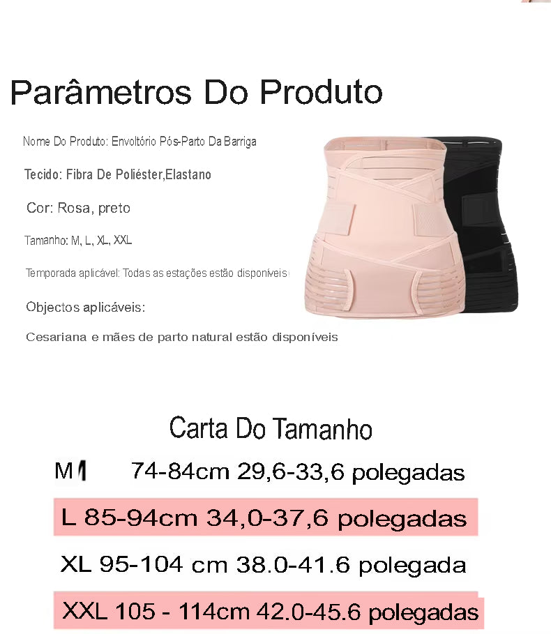 Cinta pós-parto 3 em 1